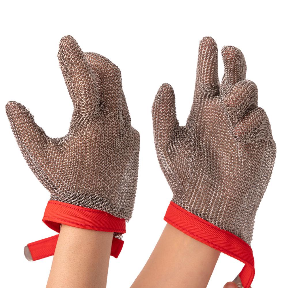 Food Grade Stainless Steel Wire Mesh Metal Gloves for Kitchen Mandoline Slicing Butcher Meat Cutting Oyster Shucking Fish Fillet