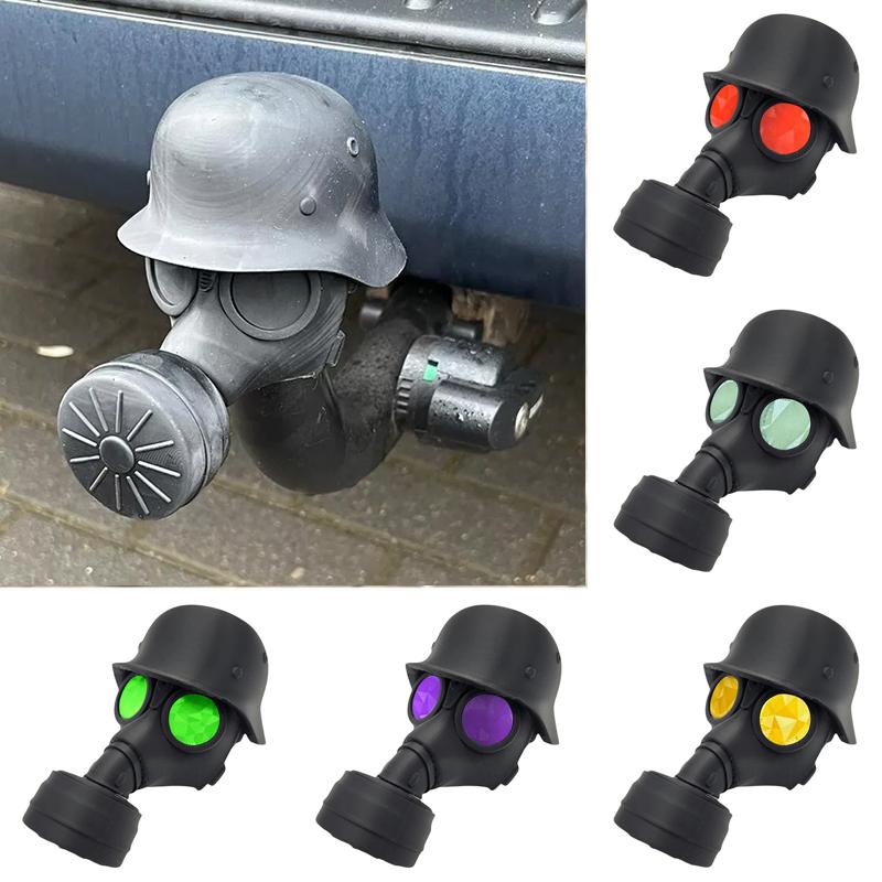 Hitch Cover Steel Trailer With Helmet And Gas Mask 3d Printed Trailer Hitch Ball Cover Prevent Receiver Tube From Rusting