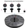 Solar Powered Garden Decor Floating Fountain Freestanding Bird Bath Water Pump