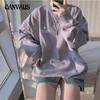 Spring and Autumn Women's Plus Size Loose Pullover Long Sleeve Sweatshirt Top