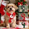 Christmas Pet Scarf Adjustable Size Snowman Santa Claus Xmas Tree Decor Festive Design Pet Cat Knitting Scarf Photo Prop