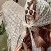 Fashion Lace Triangle Headscarf Romantic Summer White Woven Floral Lace Hair Scarf Wraps Travel Photo Headband Hair Accessories