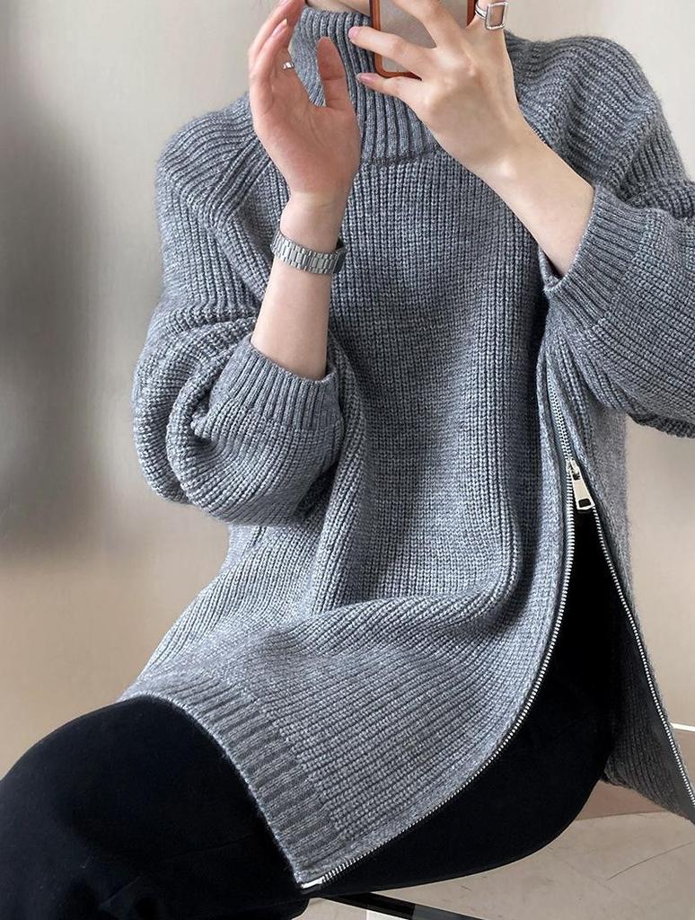 Водолазка свитер пальто осень и зима свободный вязаный свитер
