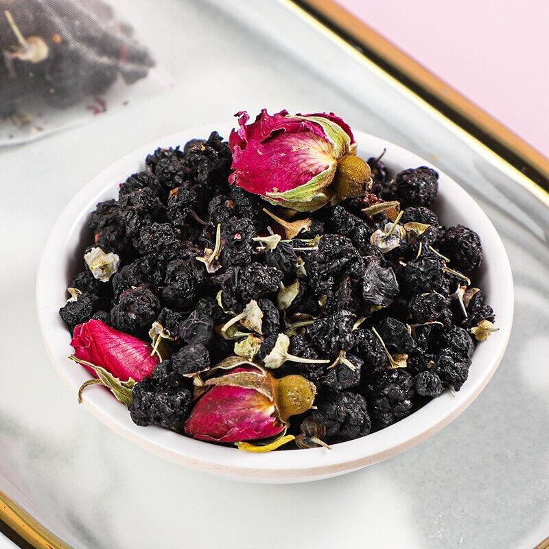 Черный чай из ягод годжи и шелковицы, пакетированный, фруктовый чай, холодный завар -120 г