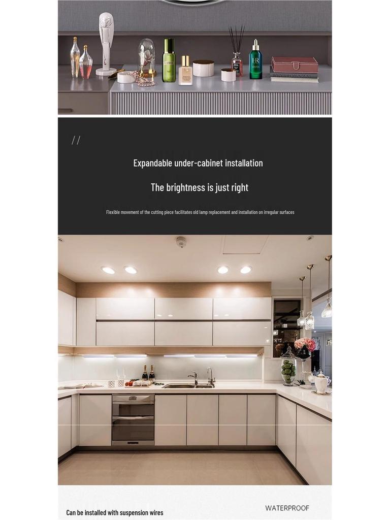 Светодиодный сенсорный шкаф-зеркало для ванной комнаты с защитой от запотевания, водонепроницаемый, без сверления