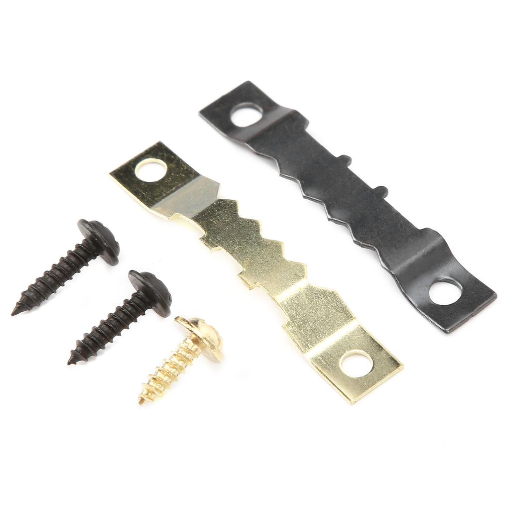 120Pcs Picture Hanger Set Metal Double Hole Frame Hanging Tool Kit with 240Pcs Screws