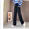 2022 Winter New Wide Leg Casual Pants Women Solid Color High Waist Cotton Pant Lamb Wool Drawstring Fleece Warm Loose Sweatpants