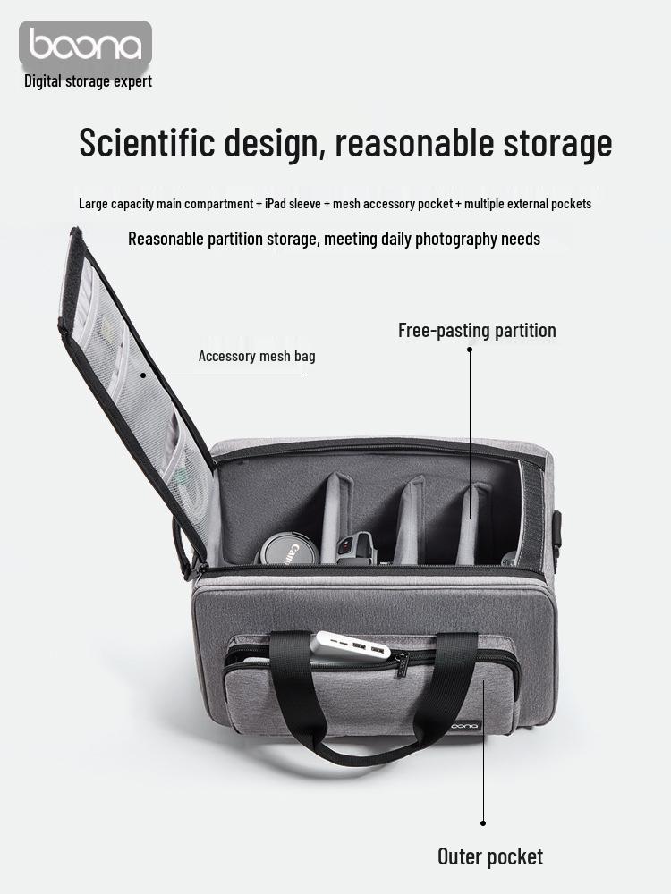 Сумка кроссбоди для беззеркальной камеры DSLR для Canon, Sony, Fujifilm – Одноплечная сумка для объектива