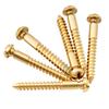 Musiclily Ultra 3.5x30mm Stainless Steel Tremolo Bridge Screws for PRS-Style Electric Guitars, Gold (Pack of 6)