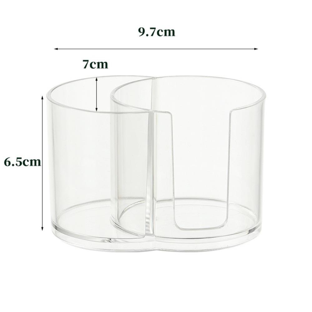 Transparent Acrylic Cotton Swab Box Powder Puff Storage Makeup Organizer Bathroom Organizer