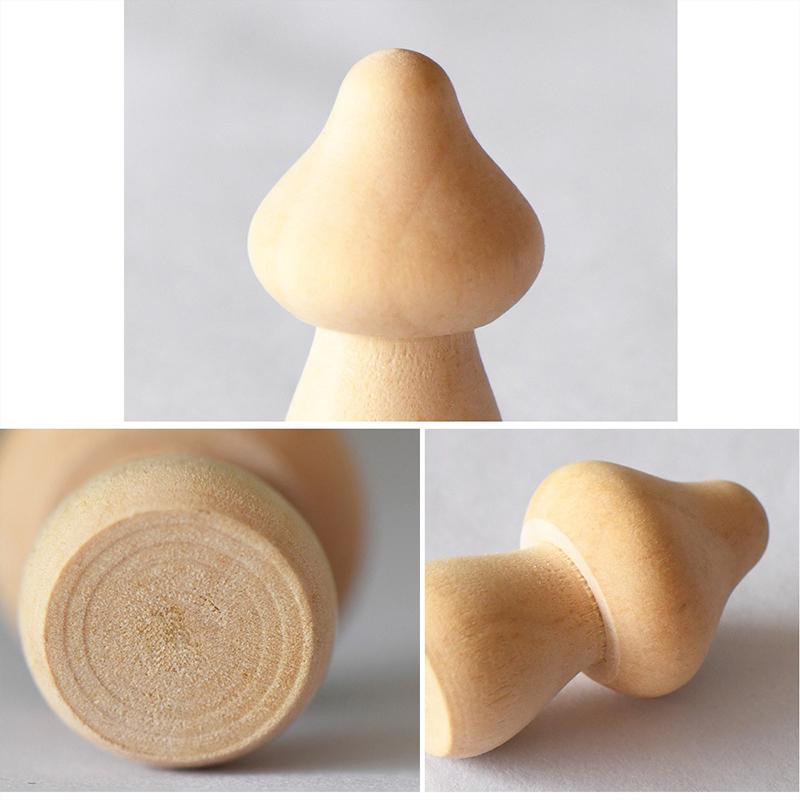 10 шт. Деревянные грибы разных размеров, натуральные сырые грибы, поделки своими руками, роспись ногтей, куклы ручной работы, украшения, детские игрушки