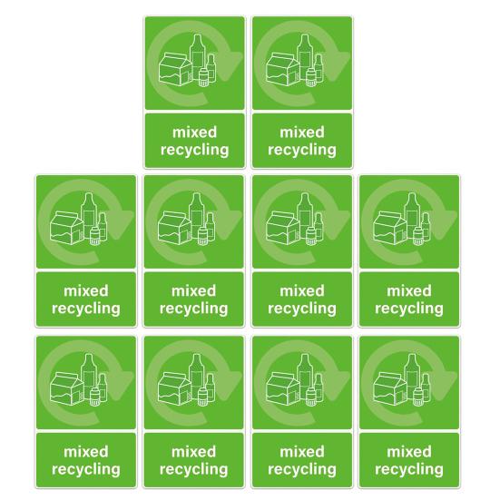 Наклейка для переработки для мусорного бака самоклеящаяся водонепроницаемая знаки сортировки отходов для дома офиса квартиры отеля школы и общественной зоны