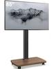 AOKCOS TV Wall Mounted TV Mobile TV Compatible with Comes with Height Wooden Walnut Stand, Stand, Stand, 32-65 Inches, Casters, Adjustable, Swingable,