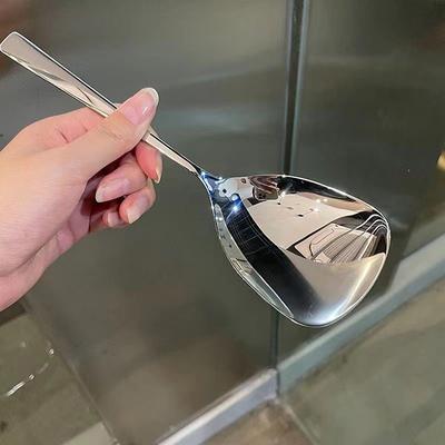 1 шт. кухонная обеденная тарелка суп рис западная общественная ложка большая из нержавеющей стали круглая треугольная сервировочная ложка для шведского стола