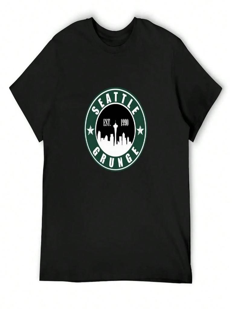 Seattle Grunge Sticker T-Shirt Funny Costumes Aesthetic Clothes Anime unisex Graphic T-Shirts Funny