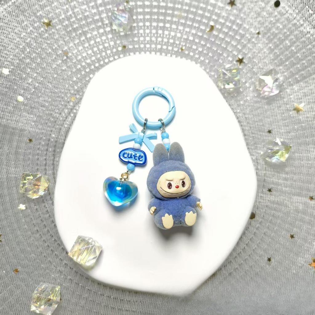 Cartoon Cute Gradual Change Rabub Symphony Love Keychain Bag Pendant Handmade Girlfriend Small Pendant