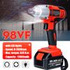 98VF 12000mAh 320NM Cordless Electric Impact Wrench Drill Screwdriver 110-240V With LED Lights High Torque New