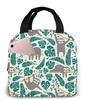 Cartoon Sloth Seamless Pattern Thermal Lunch Bag for Women Insulated Lunch Box Reusable Cooler Tote Bag for Work Picnic Travel