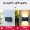 10LED Солнечный настенный светильник, водонепроницаемый, светящийся вверх и вниз, для украшения садового забора, солнечный свет