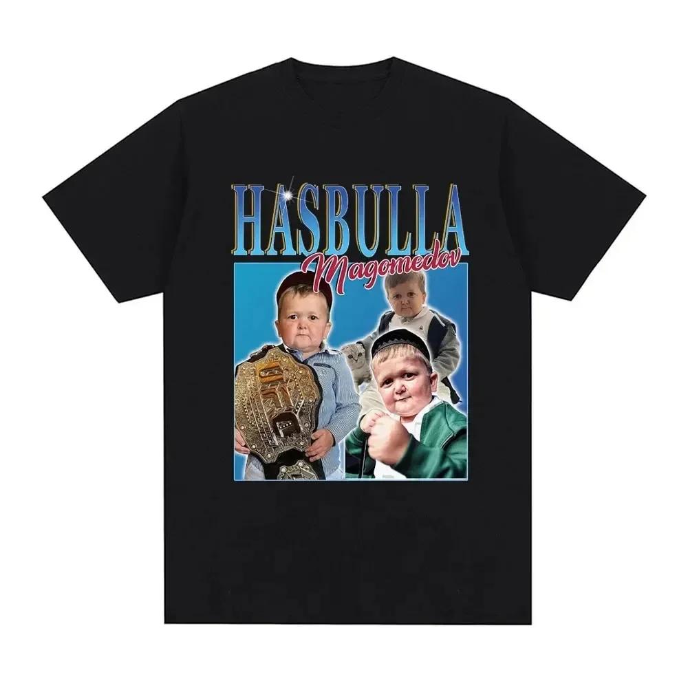 2024 Hasbulla Fighting T Shirt Mini Khabib Blogger T-Shirt Crew Neck Men Tees Retro Tops Funny Graphic Women T Shirt Streetwear