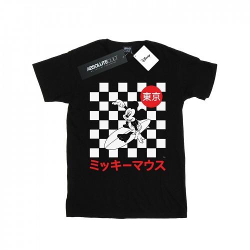 Disney Womens/Ladies Mickey Mouse Surfing Cotton Boyfriend T-Shirt