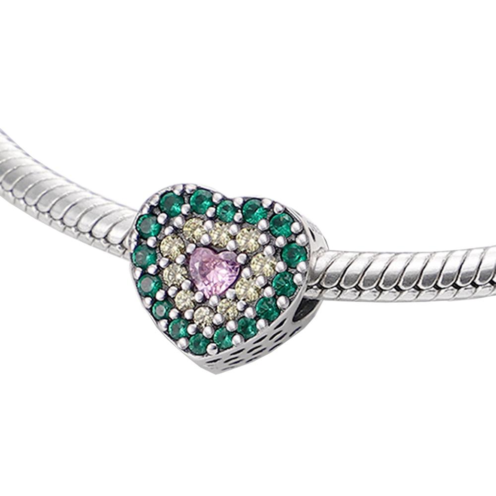 Модные женские бриллиантовые блестящие бусины в форме сердца для женщин, браслет, ожерелье, подарки, милые романтические модные украшения