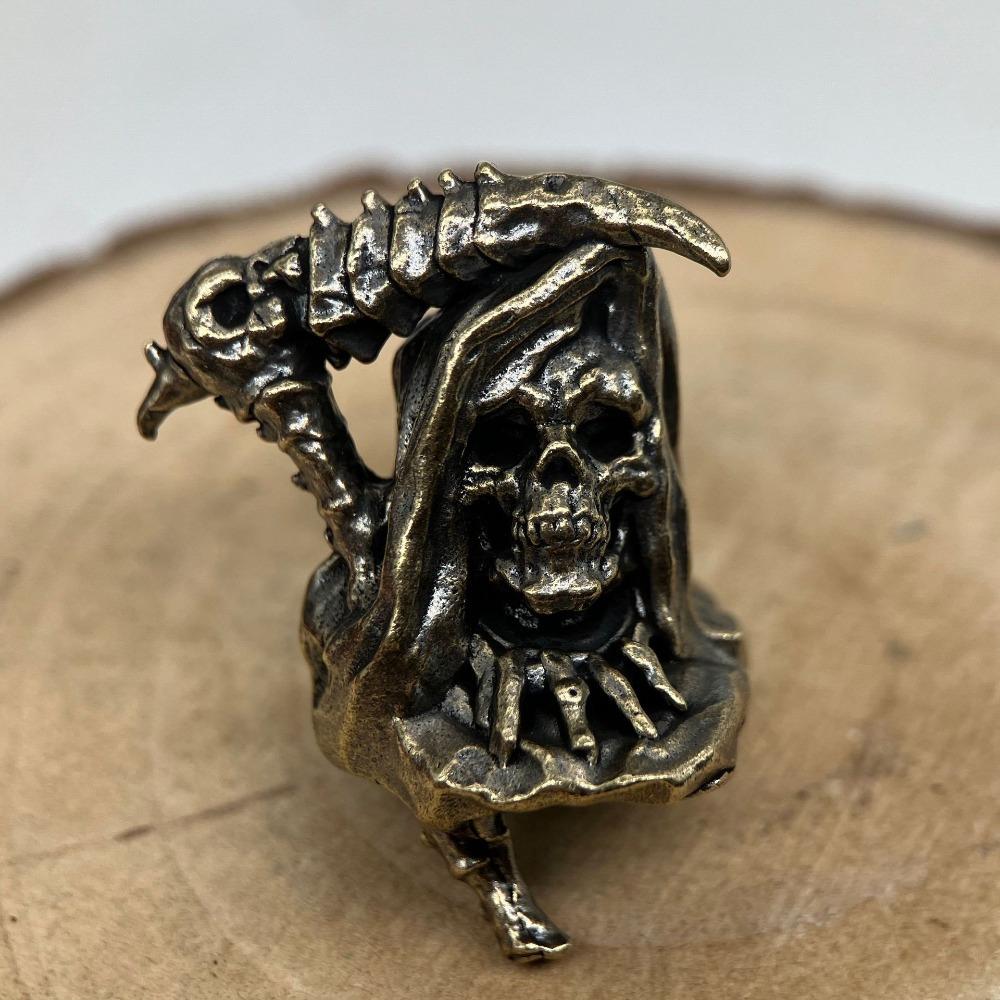 Серп Смерть Жнец латунный нож бусины EDC DIY плетеные браслеты шнурок брелок подвеска аксессуары для мужчин уличный инструмент подвески амулеты