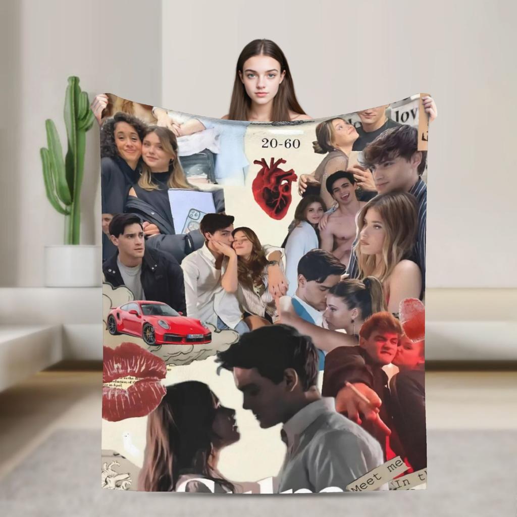 Film Culpa Mia Super Warm Blanket Airplane Travel Plush Throw Blanket Comfortable Couch Chair Flannel Bedspread Sofa Bed Cover