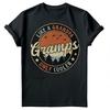 Gramps Like A Grandpa Only Cooler Fathers Day Funny Retro Mens T-Shirts Top #FD