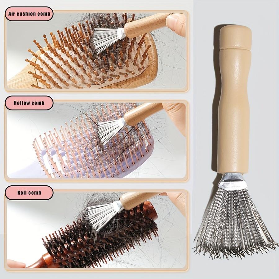 Инструмент для чистки расчесок, скребок из нержавеющей стали для удаления волос и мусора со щеток и расчесок