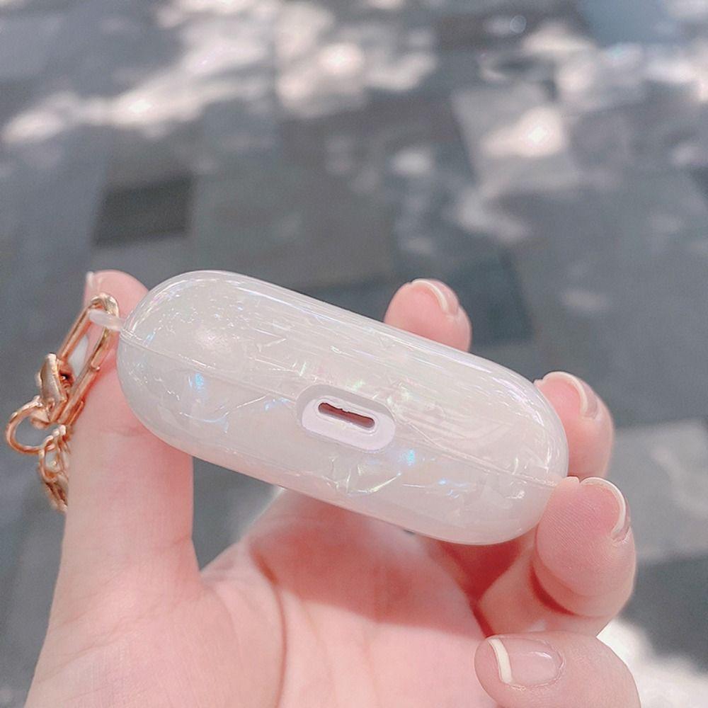 Мечтательный чехол для наушников в виде жемчужной раковины с брелоком Аксессуары для наушников для Airpods 4/3/2/1/pro2/pro