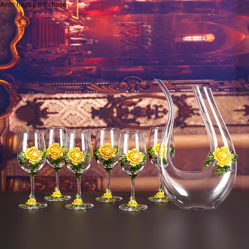 Бокал для красного вина, набор бокалов, хрустальный бокал, винный графин, фляга, диспенсер для вина, барная посуда, наборы для вина, изысканные подарки