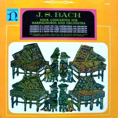 LP Пластинка ИОГАНН СЕБАСТЬЯН БАХ - Четыре концерта для клавесинов и H71019 Nonesuch 1964 США Классика Б/У