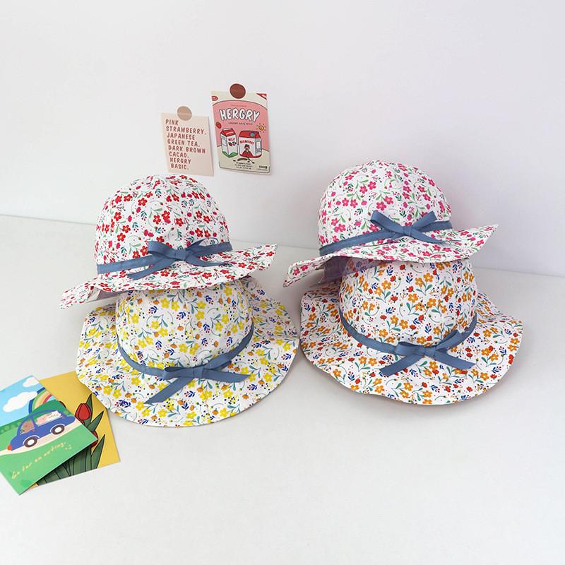 Baby Sun Hat With Large Brim Floral Fisherman Hat For Spring And Autumn Super Cute Bonnet