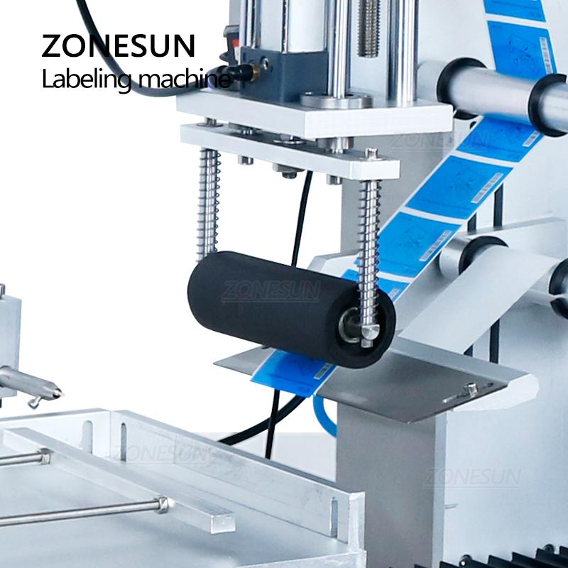 ZONESUN ZS-TB180 Flat Surface Label Applicator Cosmetic Carton Box Book Case Packet Labeling Machine Label Dispenser