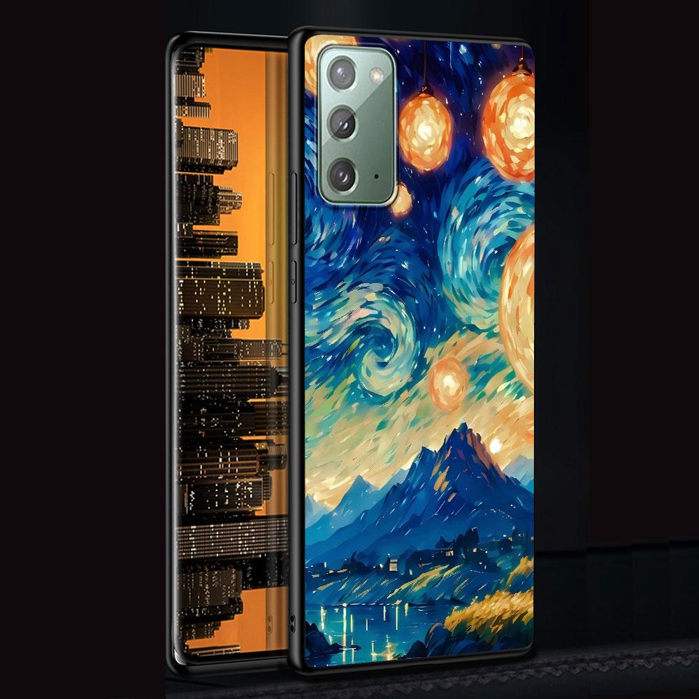 Чехол-картина Ван Гога «Звездная ночь» для Samsung Galaxy Note 20 Ultra 10 Plus 9 8, ТПУ Чехол для телефона 10Lite, Черный Мягкий корпус