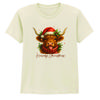 Unisex Shirt Cotton Oversize Large Size Howdy Christmas Cow Kids T-Shirt Christmas Holiday Childrens Tee