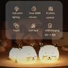 Cute Elk Night Light for Kids Nursery Soft Silicone Baby Nightlight USB Rechargeable 7 Color Touch Lamp Children Room Decor Gift