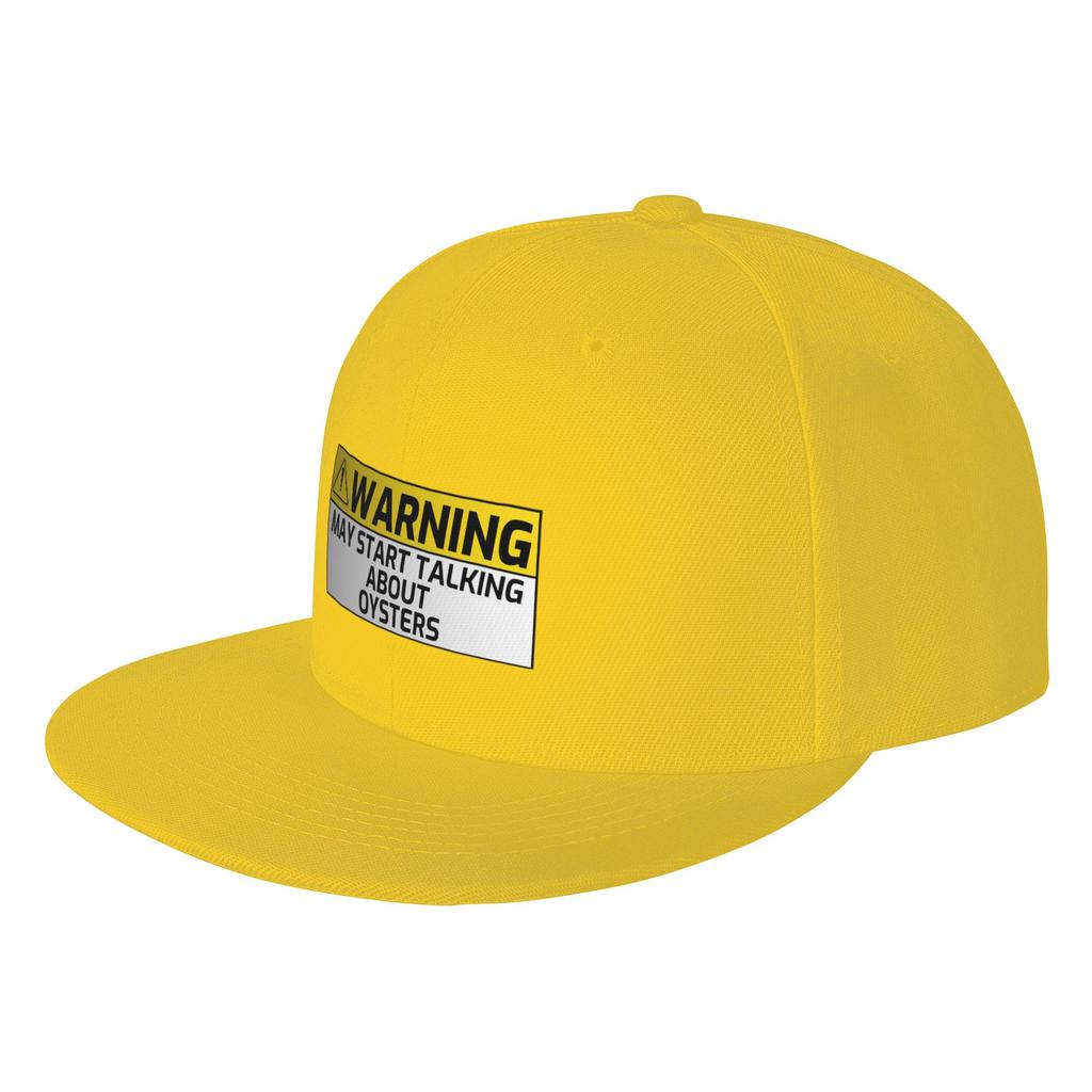 Fashion Warning May Spontaneously Start Talking About Oysters Flat Brim Sun Hat  Easy To Clean Baseball Caps