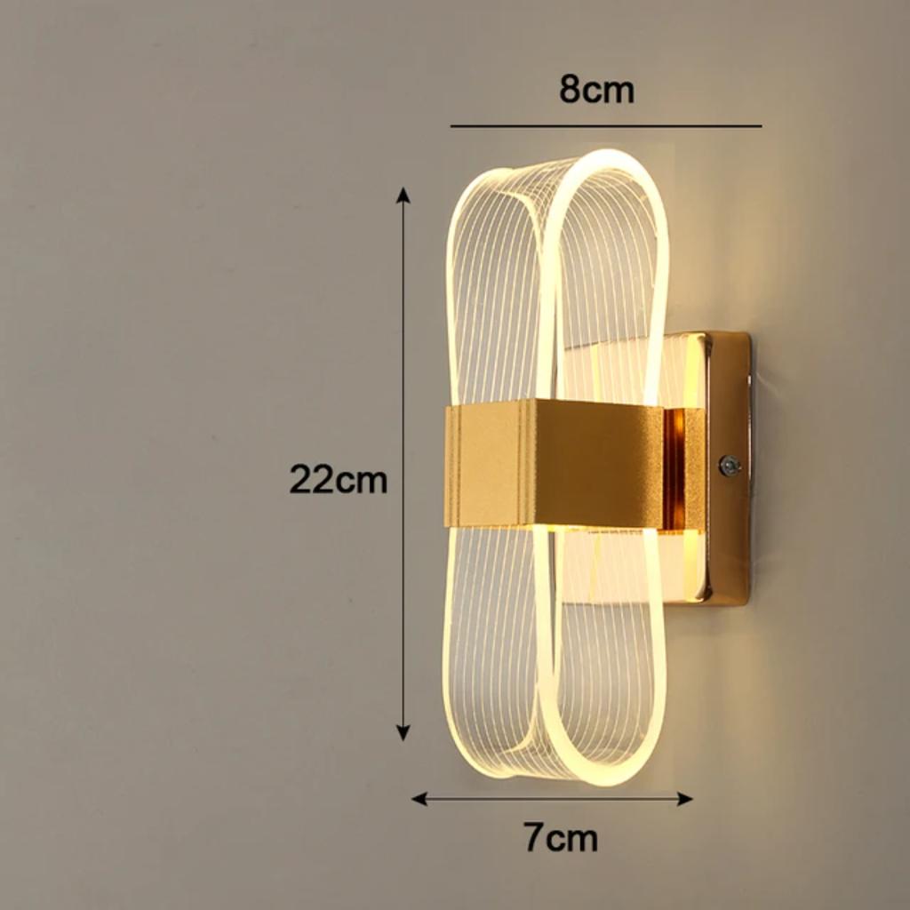 New Elegant and Warm Modern Nordic Style Acrylic Aluminum Wall Lamp - Fashionably Simple Luxury Bedside Light with Lustre, Perfe
