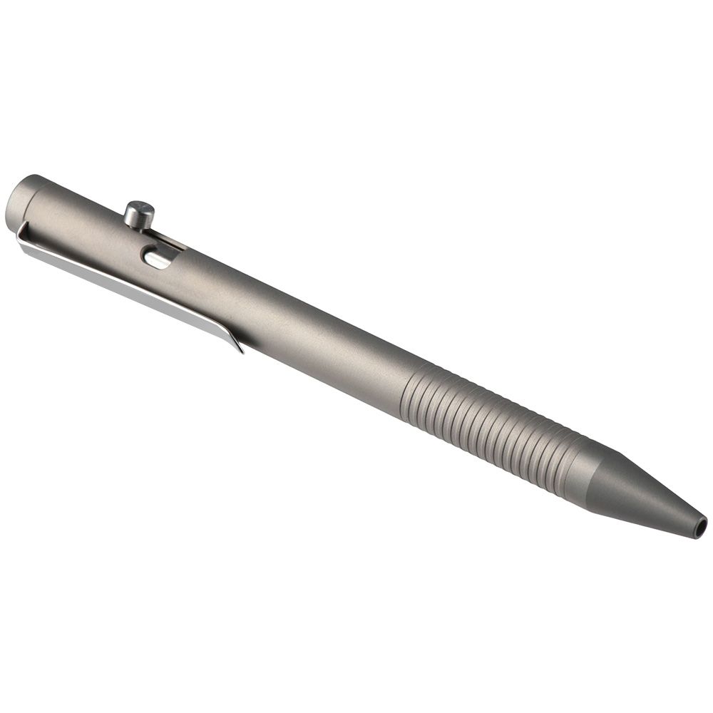 Titanium Alloy Bolt Action Pen Ballpoint Pen Easy Carry Daily Writing Use Pen Refillable Retractable Ballpoint Pens Supplies