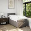 VidaXL Bed Slat Base with Mattress Taupe 90x200 Cm Fabric 3286560