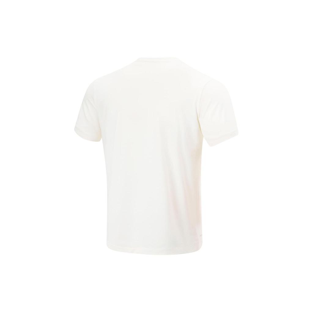 Li-Ning Футболка с коротким рукавом Fitness Series Logo, влагоотводящая, быстросохнущая, мужская, цвет белый ATSU417-2