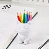 Cat Shaped Pencil Holder Pen Holder, Cute Kitty Desk Organizer for Stationery Storage, Large Healing Decor Capacity Stand Office Home, Creative