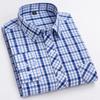 Pure Cotton Mens Plaid Shirts Long Sleeve Busienss Casual Classical Checked Design Fashion