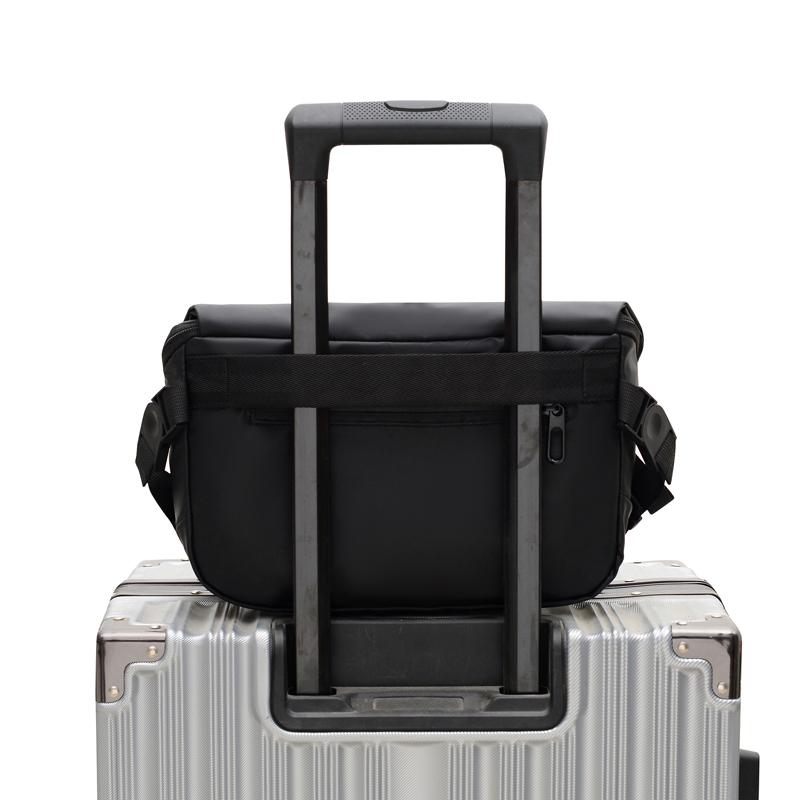 Men's Fashion Waterproof Crossbody Shoulder Bag Lightweight Large Capacity Casual PU Messenger Bag