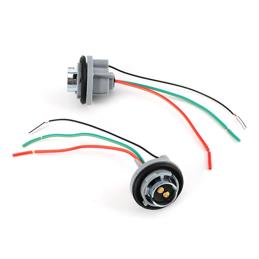 BAY15D 1157 Адаптер патрона лампы с железным сердечником Цоколь Разъем Жгут Проводка Штекер для стоп-сигнала и указателя поворота