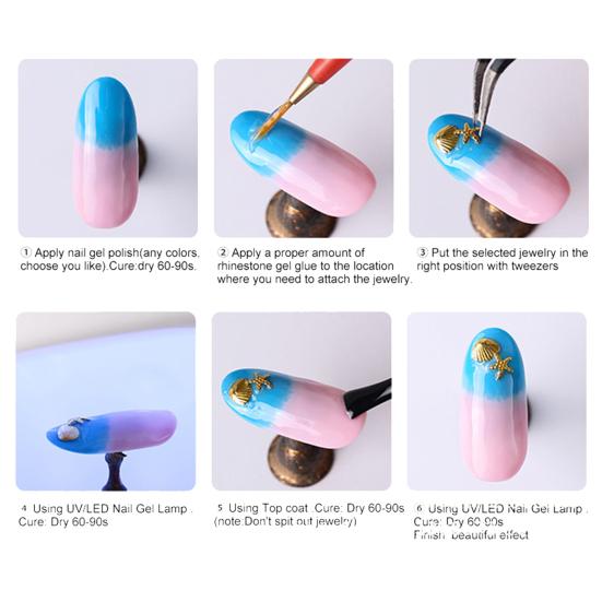 Nail Sequins Moon Star Design Decorative Beauty Nail Art Creative DIY 3D Decal for Daily Life