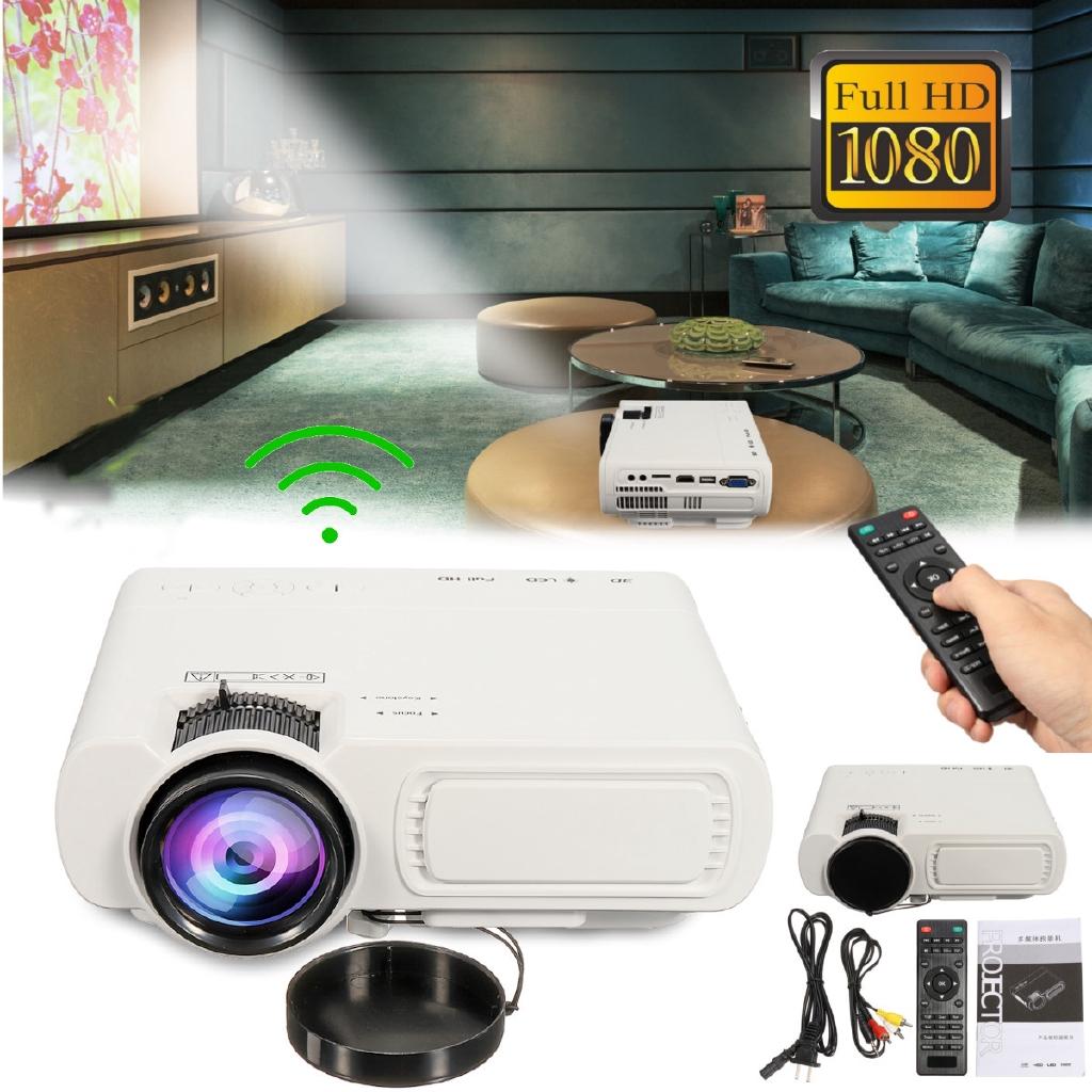 Projector T5 LCD 7000 Lumen 1080P Full HD Wifi Bluetooth Mini Home Theater Android 6.0 Audio Speaker Home Theater Cinema