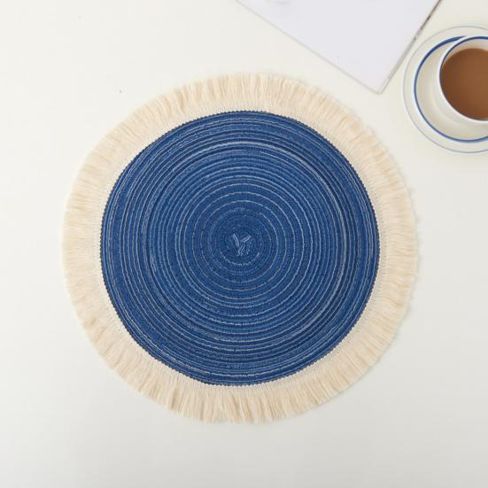 Скандинавские настольные салфетки круглые термостойкие подставки с бахромой под миски, подставки под чайник для сервировки обеденного стола